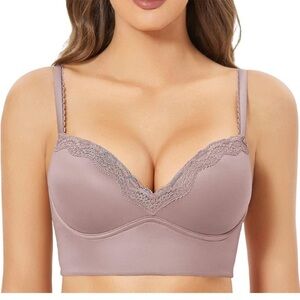 Dobreva Victoria secret lookalike padded no wire bra grayish purple 32dd